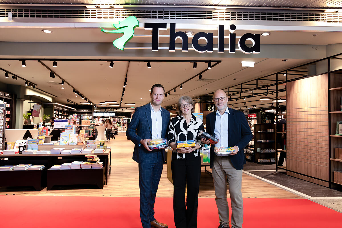 Thalia Neueröffnung im EUROPARK Manuel Mayer, Marion Kopf, Christoph Andexlinger (v.l.n.r) © Agnes Mutschler
